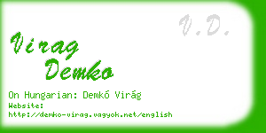 virag demko business card